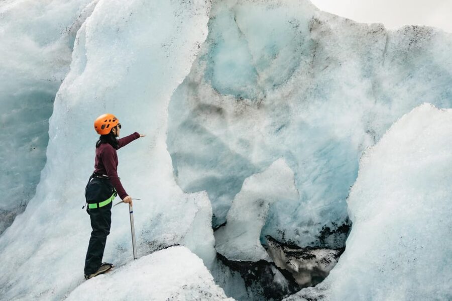 Vik: Guided Sólheimajökull Glacier Hike - Learning to walk in crampons