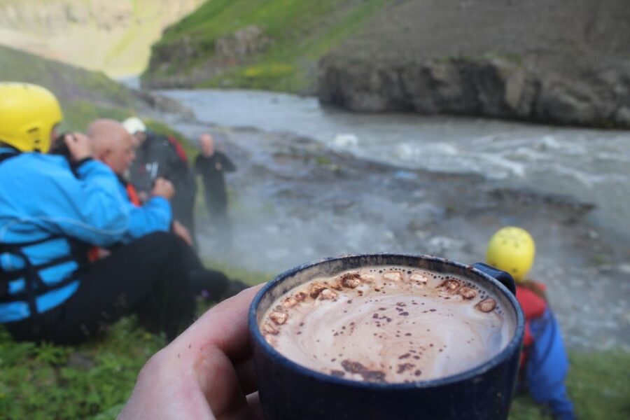 West Glacial River Family Rafting - Getting Ready at Bakkaflöt