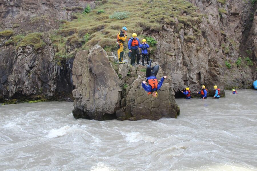 West Glacial River Family Rafting - The Optional Cliff Jump